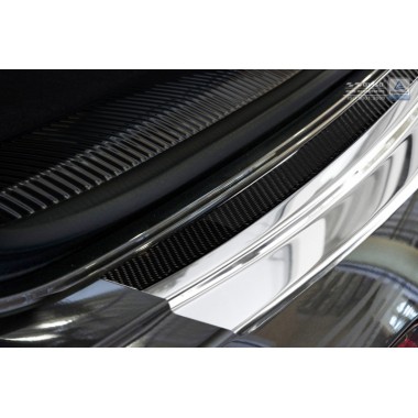 Накладка на задний бампер (карбон) Audi Q7 (2015+) бренд – Avisa главное фото